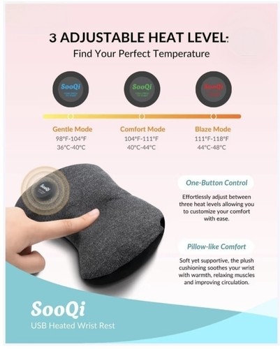 Usb heated mouse wrist - heated,