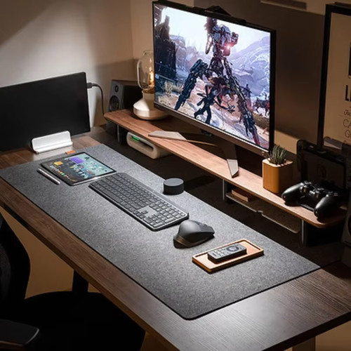 Large wool felt desk mat - felt,