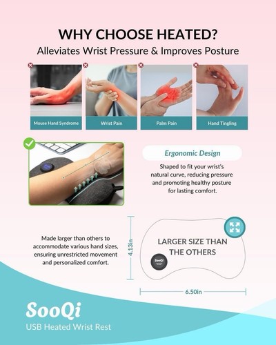 Usb heated wrist rest - heated, mouse